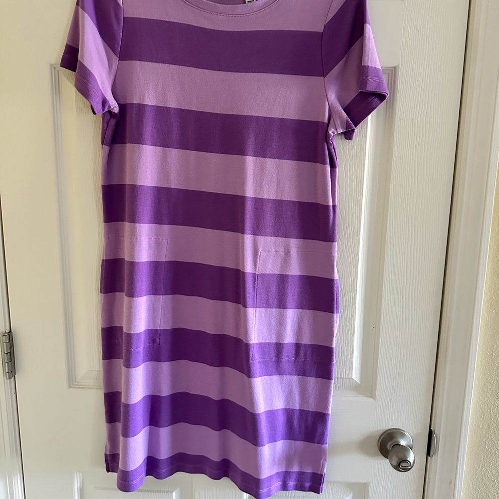 Purple Striped Women's Dress